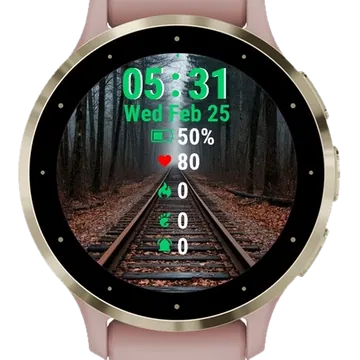 Track Train Garmin watch face preview