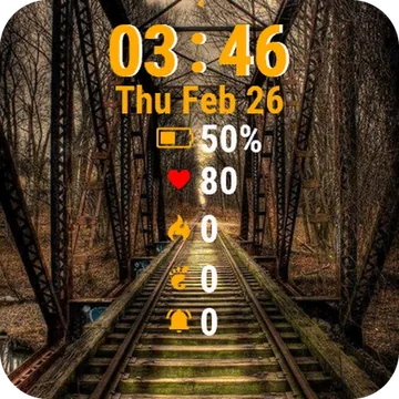 Train Bridge Garmin watch face preview