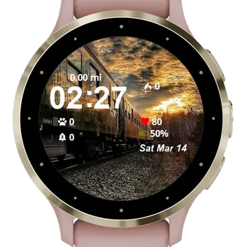 Train Is Traveling Garmin watch face preview