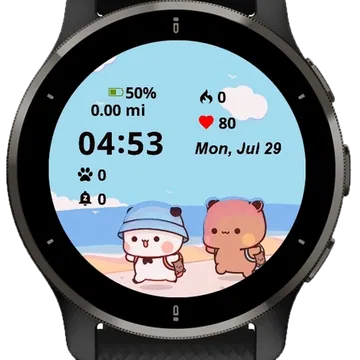 Travel On The Beach Garmin watch face preview
