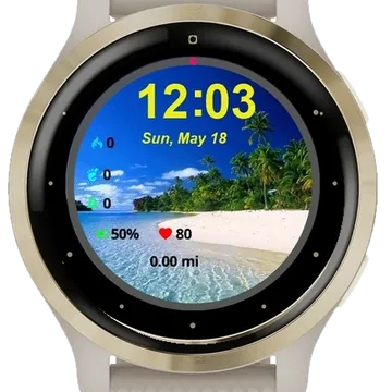 Travel Garmin watch face preview