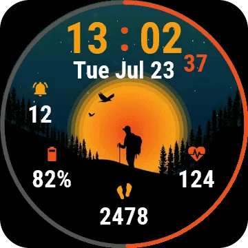 Traveler Garmin watch face preview