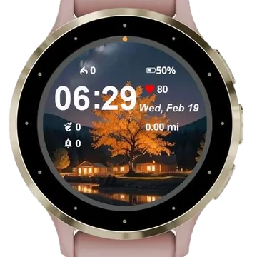 Tree Autumn Garmin watch face preview