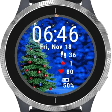 Tree Christmas Garmin watch face preview
