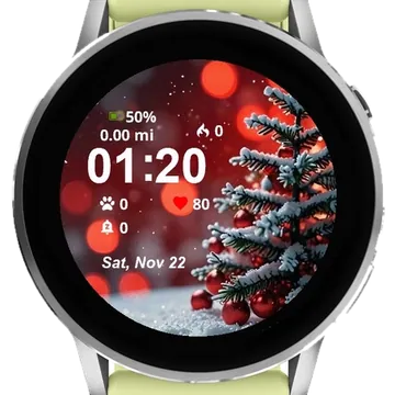 Tree Christmas Garmin watch face preview