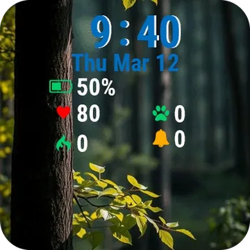 Tree Forest Garmin watch face preview