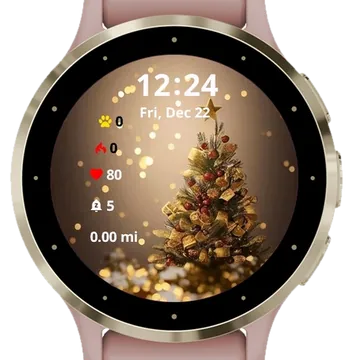 Tree Greeting Background Garmin watch face preview