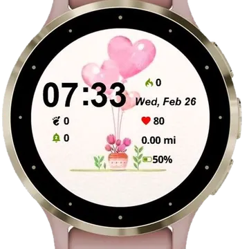 Tree Heart Garmin watch face preview