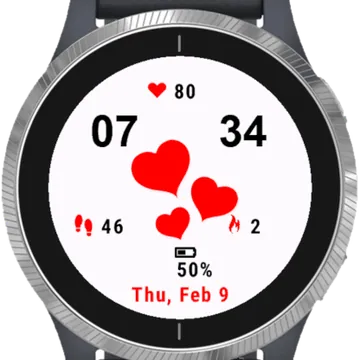 Tree Heart Garmin watch face preview