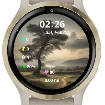 Tree Landscape Garmin watch face preview