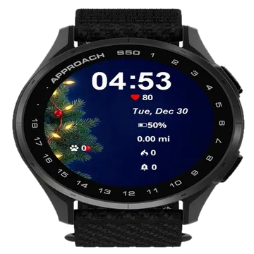 Tree Lights Decorations Garmin watch face preview