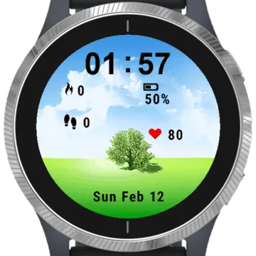 Tree Nature Garmin watch face preview
