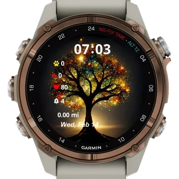 Tree Nature Garmin watch face preview