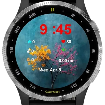 Tree Yellow Leaves Garmin watch face preview