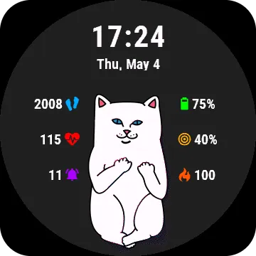 Trollcat Garmin watch face preview