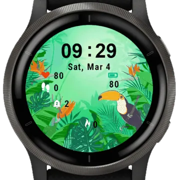 Tropical Background Garmin watch face preview