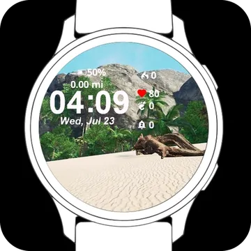 Tropical Escape Garmin watch face preview