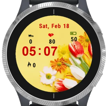 Tulips Garmin watch face preview