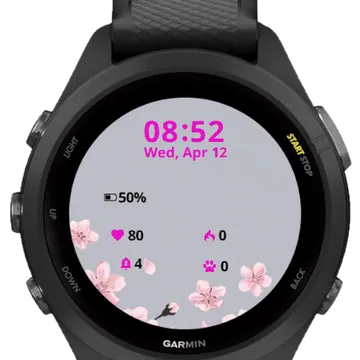 Tulips Flowers Garmin watch face preview
