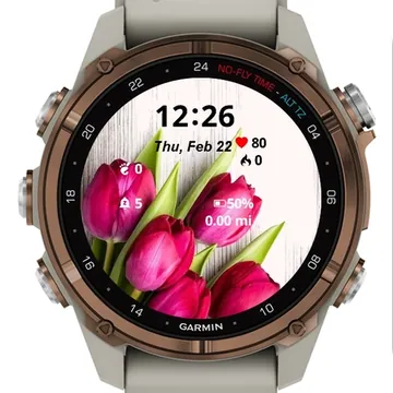 Tulips Garmin watch face preview