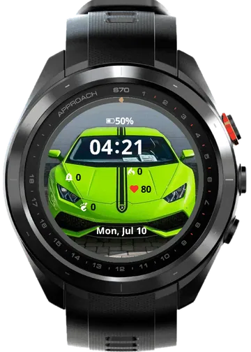 Tunning Car Garmin watch face preview