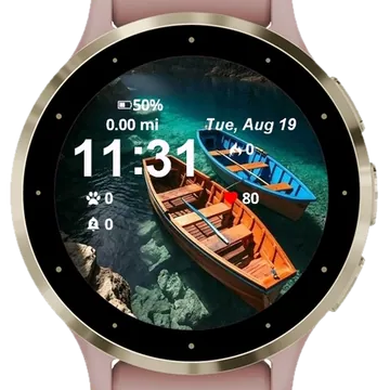Two Boats Garmin watch face preview