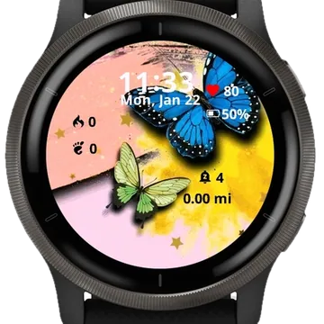 Two Butterfly Garmin watch face preview