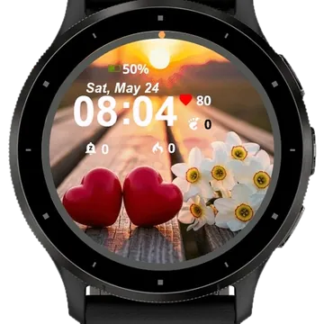 Two Heart Garmin watch face preview