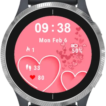 Two Heart Garmin watch face preview