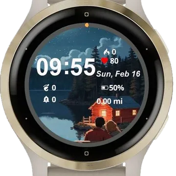 Under the moonlight lost in the magic sky Garmin watch face preview