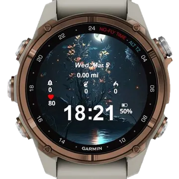 Under the Moonlit Sky Garmin watch face preview