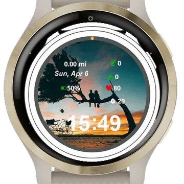 Under the Sunset Garmin watch face preview