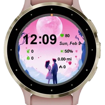 Valentine Day Garmin watch face preview