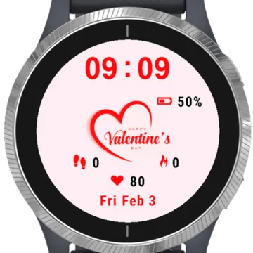 Valentine Day Garmin watch face preview