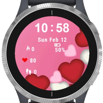 Valentines Background Garmin watch face preview
