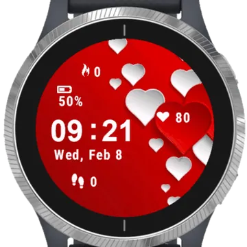 Valentines Day Garmin watch face preview