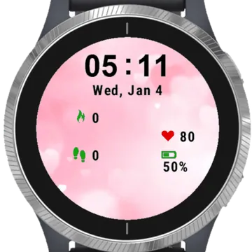 Valentines Day Garmin watch face preview