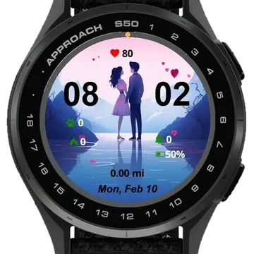 Valentines Day Garmin watch face preview