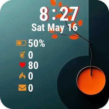 Vase Plant It Garmin watch face preview