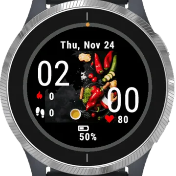 Vegetables Set Garmin watch face preview
