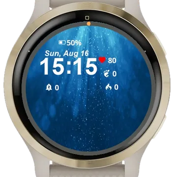 Very Large Amount Water Ocean Garmin watch face preview