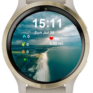 View Beach Body Water Garmin watch face preview