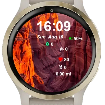 View Canyon From Top Mountain Garmin watch face preview