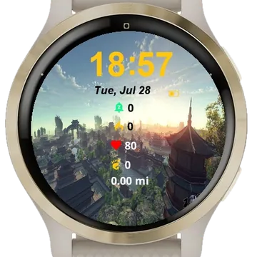 View City From Top Hill Garmin watch face preview