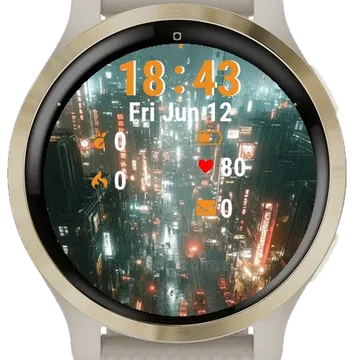 View City Night Tokyo Garmin watch face preview