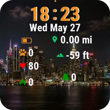View City Night Garmin watch face preview
