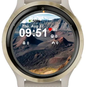 View From Above Some Mountains Garmin watch face preview