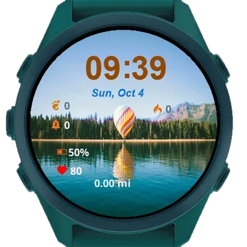 View Hot Air Balloon Garmin watch face preview