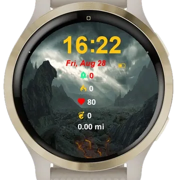 View Landscape Shown Rocks Garmin watch face preview