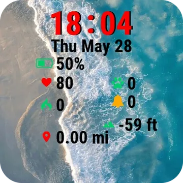 View Ocean From Above Garmin watch face preview